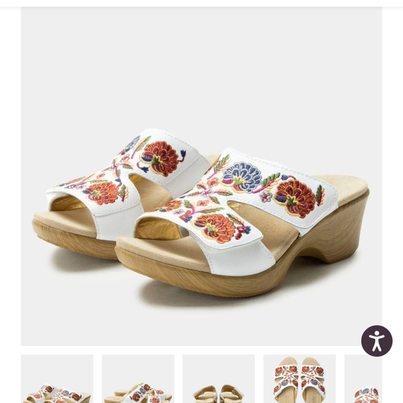 Alegria Linn White Needles And Pins Sandles - Picture 1 of 5